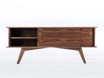 Modern Sideboard Buffet In Solid Walnut Wood "Montecito" 2 small