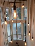 17 Light Ladder Styled Industrial Steel Pipe Chandelier 5 small