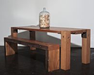 Large Parsons Style Dining Room Table 2 small