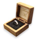 Inlaid Fox Engagement Ring Box, With Free Engraving And Shipping. Rb-23 2 small