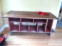 Reclaimed Walnut Desk. 1 small