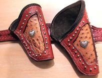 Matching Holsters And Chinks With Real Ostrich Inserts 1 small