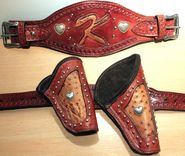 Matching Holsters And Chinks With Real Ostrich Inserts 3 small