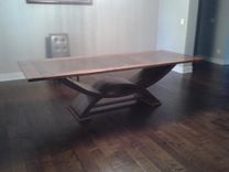 Contemporary Walnut And Mesquite Dining Table 1 small
