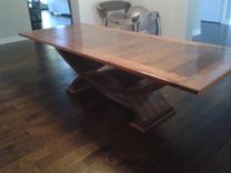 Contemporary Walnut And Mesquite Dining Table 2 small