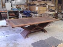 Contemporary Walnut And Mesquite Dining Table 3 small