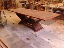Contemporary Walnut And Mesquite Dining Table 4 small