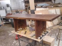 Solid Black Walnut Coffee Table With With Live Edge 1 small