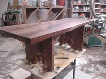 Solid Black Walnut Coffee Table With With Live Edge 2 small