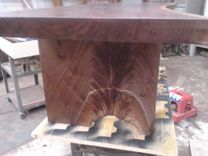 Solid Black Walnut Coffee Table With With Live Edge 4 small