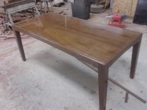 Black Walnut Book Matched Parson's Table Desk 2 small