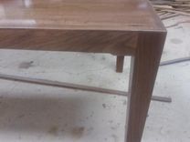 Black Walnut Book Matched Parson's Table Desk 3 small