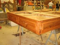 Platform Bed Rustic Cypress Wood 2 small
