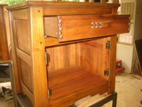 Bed Side Cabinet White Oak 3 small