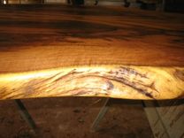 Mesquite Oval Table Top With Turquoise Inlay 5 small