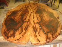 Mesquite Oval Table Top With Turquoise Inlay 8 small