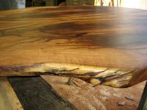 Mesquite Oval Table Top With Turquoise Inlay 10 small
