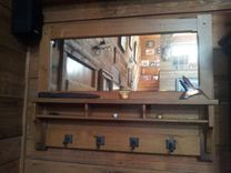 Quarter Sawn White Oak Wall Mirror. 1 small