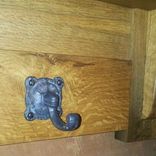 Quarter Sawn White Oak Wall Mirror. 5 small
