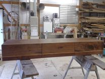 Walnut Desk With Three Drawers No Base 1 small