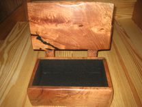Mesquite Wood Box With Wooden Hinges 2 small