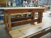 Hickory And Oak Mission Style Dining Table 3 small