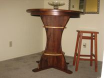 Black Walnut And Ash Tall Dining Table. 3 small