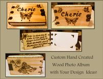 Art,Wood Burned,Husband Gift,Wife Gift,Wood Anniversary,Plaque,Photo Album,Book,Journal,Wedding Book 4 small
