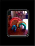 Learning Toys, Wooden Toys, Rainbow Stackers, Child Toys, Waldorf Toys, Rainbow, Wood Toys 5 small