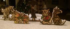 Edward Gorey Wood Figures,Edward Gorey Collectibles, Edward Gorey Art,Sculpture,Edward Gorey 1 small