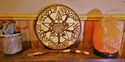 Spiritual,Magick Wand,Crystal Wand,Alter Pentacle,Pentagram Jewelry,Wicca,Wiccan,Mother Earth 1 small