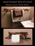 Rustic Decor,Tree Decor,Towel Holder,,Bathroom Accessories,Cabin Decor,Lodge Decor 2 small