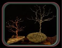 Tree Of Life Wire Art Tree Sculpture Copper Or Silver Tree On Natural Rock Base 2 small
