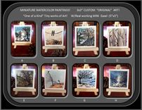 Miniature Paintings, Custom Art, Original Art, Art Lovers Gift, Affordable Art 1 small