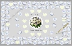 Roses And Hearts, Wedding Guest Book Alternative, Wedding Guest Book, Wedding Memorabilia 1 small