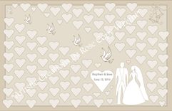 Roses And Hearts, Wedding Guest Book Alternative, Wedding Guest Book, Wedding Memorabilia 2 small