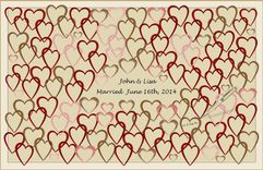 Roses And Hearts, Wedding Guest Book Alternative, Wedding Guest Book, Wedding Memorabilia 5 small