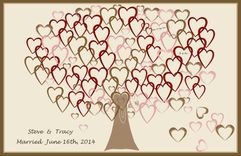 Roses And Hearts, Wedding Guest Book Alternative, Wedding Guest Book, Wedding Memorabilia 6 small