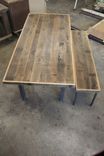 Mixed Reclaimed Oak Dinning Table & Matching Bench 3 small