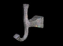 Bling Robe Hook Crystallized Bath Accessories European Crystals Bedazzled 1 small