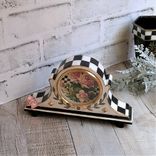 Whimsical Checks Music Box Hand Painted Checkered Decor 3 small