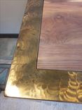 Industrial Metal Table With Solid Walnut Top 2 small