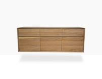 Modern Floating Walnut Credenza 1 small