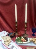 Bronze Cast Or Metal Fabricated Candlestick Holders Or Home Decor 7 small