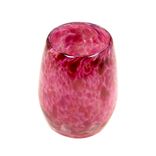 Votive Candle Holder. Hand Blown Art Glass In Pink. 3 small