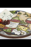 Hand-Painted Ceramic Cheese Plates & Coasters 4 small