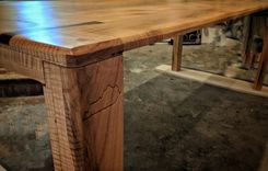 Solid Maple Dining Table With Walnut Inlay 2 small