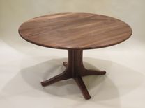 Walnut Pedestal Dining Table 1 small