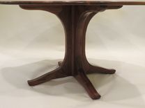 Walnut Pedestal Dining Table 2 small