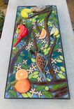 Through The Thicket, Bird And Citrus Mosaic Wall Art 4 small